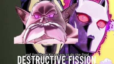 Destructive fission is a JoJo reference