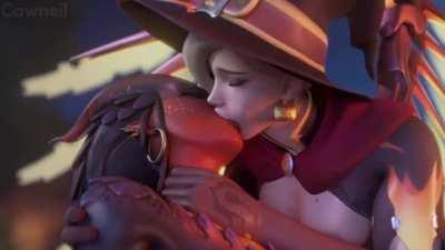 Dragon Symmetra And Witch Mercy (Cawneil) [Overwatch]