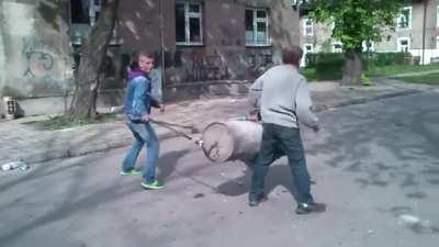 Not a lighter but a torch and a homemade cannon