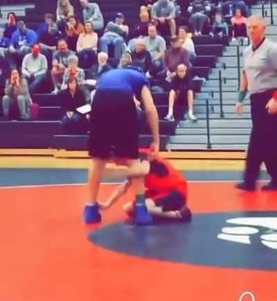 Kid in blue was raised right