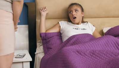 Alex Eats Out Her Girlfriend Gia under The Covers While Her Mom's in The Room