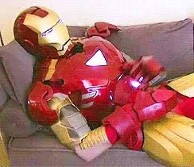 Iron Man doing regular stuff