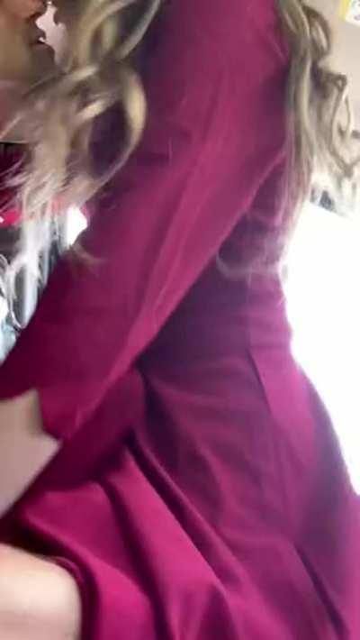 The way her body moves under her bridesmaid dress