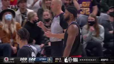 [Highlight] Keon Johnson jumps as high as he can to block Hassan Whiteside. Ends up being a goaltend