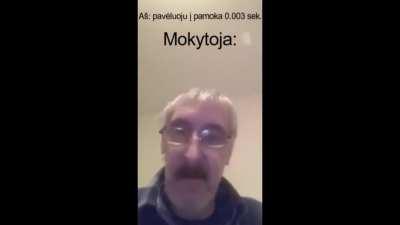 kai paveluoji i pamoka kuria veda ta psichine mokytoja