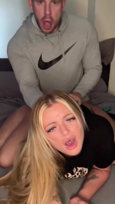 Fucking me hard from behind and grabbing my hair