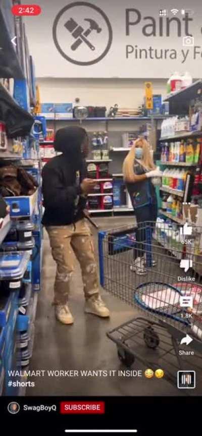 Because sexually harassing a min wage employee is funny