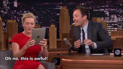 Kate Winslet and Jimmy Fallon Watch a Video of Kate Getting Facialized From 