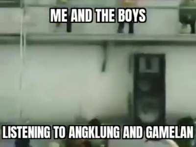 Just me and the boys, vibin' to some good music