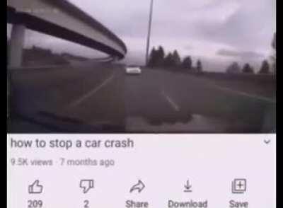 How to stop a car crash