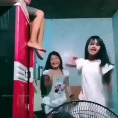 Landing with a door.