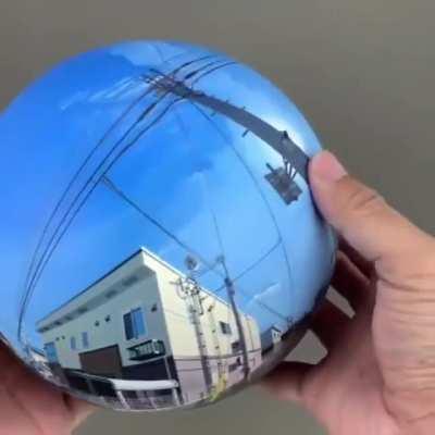 360° photo on a sphere.