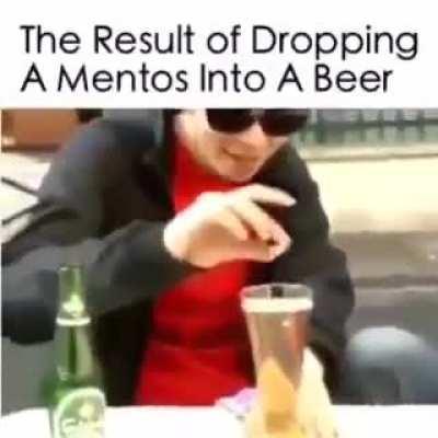 Ментос и пиво.