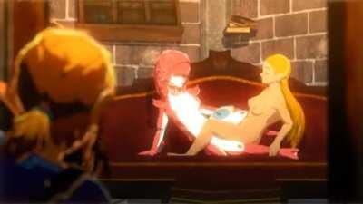 Link catches Zelda and Mipha fucking (SableServiette)