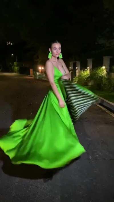 Stunning in green dress for Billboard No. 1s Party | TikTok November 2023
