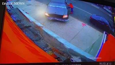 Truck Driver Panics trying to back into traffic, Crushes Woman on Sidewalk instead