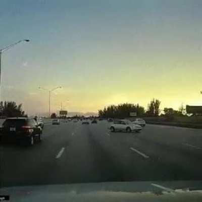 overly dramatic lane change ...