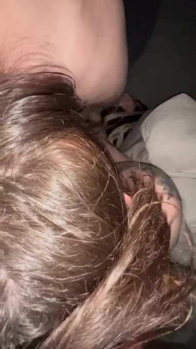 Being a good little slut for daddy and letting him use my throat