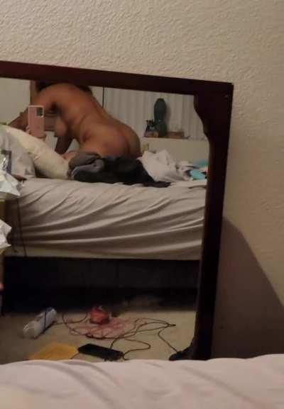 my chocolate queen getting wild on my cock. She working hard to get this load.