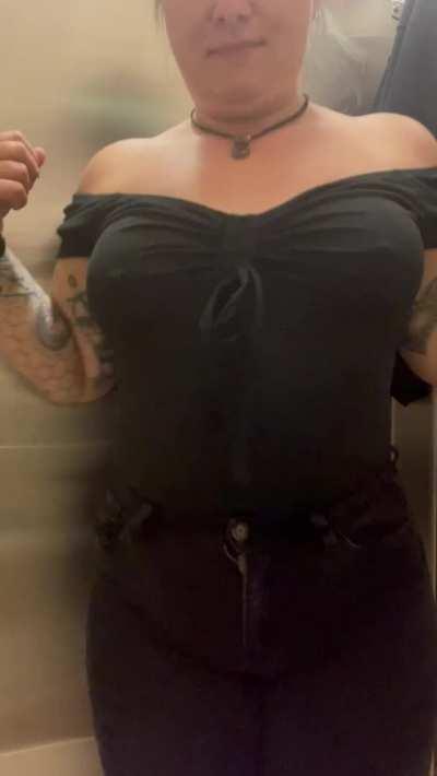 Babygirl is hiding in her office bathroom thought I’d share with you.