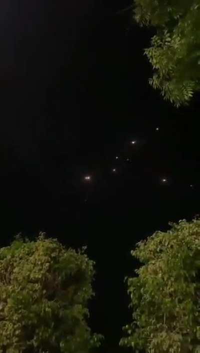 The Israel’s Iron Dome intercepted a barrage of rockets over Tel Aviv and central Israel.