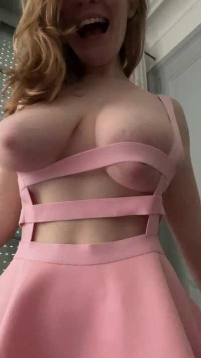 A busty redhead's attempt at seducing you!