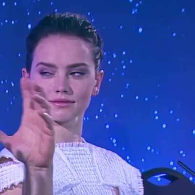 Daisy Ridley winking
