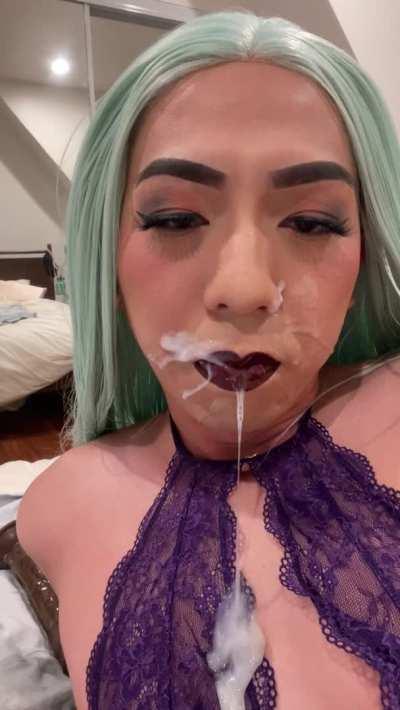 Cum on my face definitely makes me feel cuter