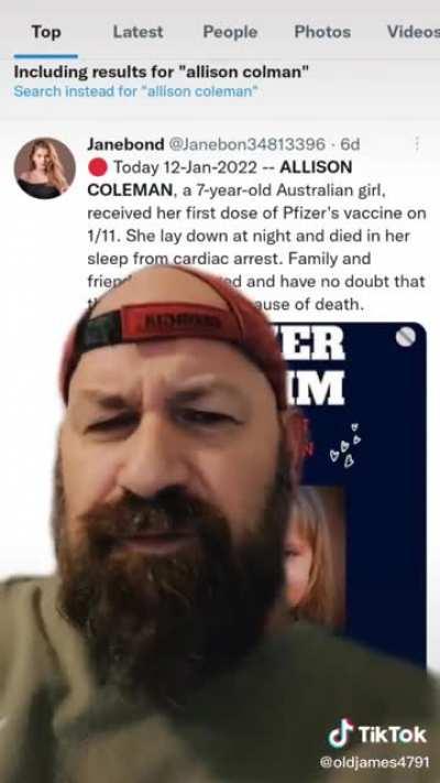 Pfizer kills a 7 year old girl this week.