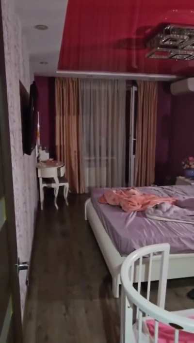 Shahed Drones Flying Overhead and Striking filmed by Ukrainian civilian in apartment, 12:00 AM April 25