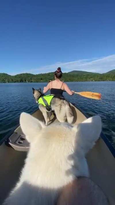 First canoe ride with my girls