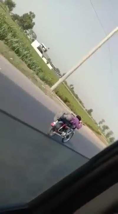 Doing a Superman on a motorbike!!