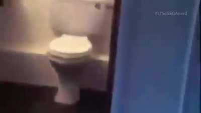 Kira destroys a toilet