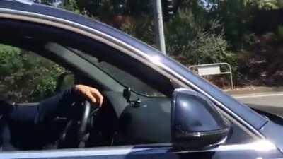 Girl runs from hit and run and crashes into another car (remove if its a repost)