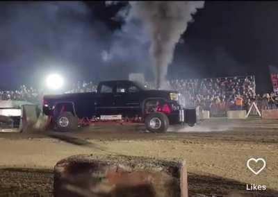 Tractor pull diesel malfunction