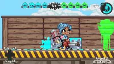 A little project I did of a splatoon 2D pixel platformer game!