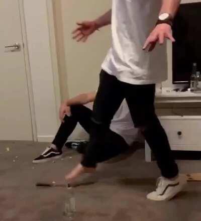 For my next trick I’ll kick something sharp with my bare feet