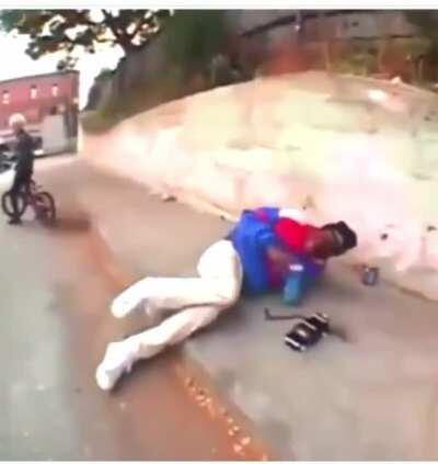 Nigga don hit unc wit the bike