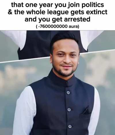 Revenge of the objects thrown by Shakib!