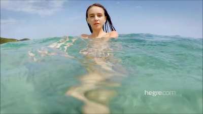 Alisa swimming naked, Part 3