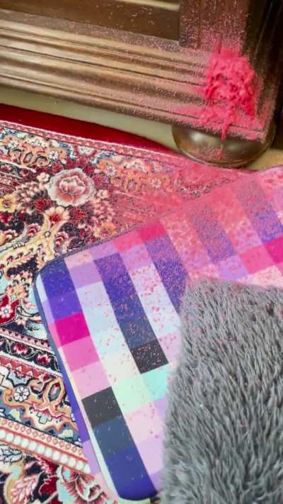 Forgot to blow out this candle, woke up to a masterpiece