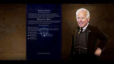If Joe Biden was added in Civ6 and Arnold Schwarzenegger was the narrator