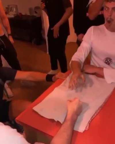 A broken humerus isn't that funny