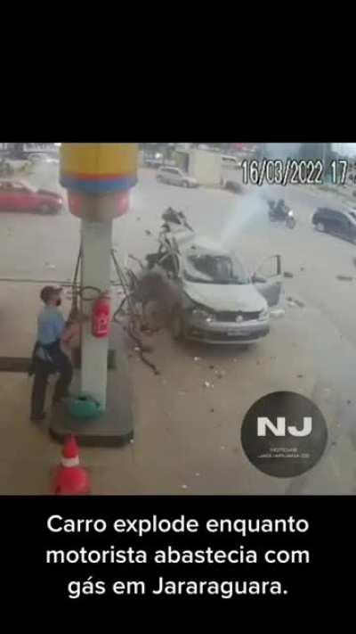 What caused the car to explode?