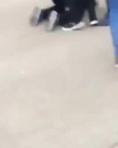 Knocked out (broken jaw?)