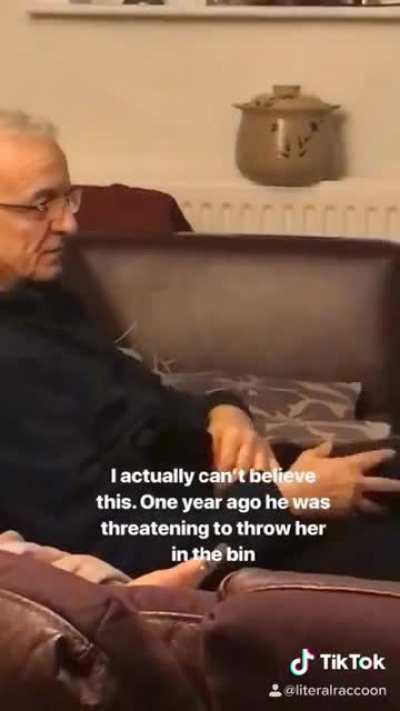 Another dad who initially threatened to dispose of a kitten