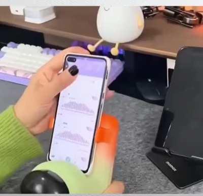 Remote kissing device recently invented by a Chinese university student. The device is designed specifically for long-distance relationships and can mimic and transfer the kiss of a person to the 