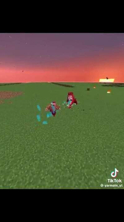 Jogo vs Dagon created in Minecraft 