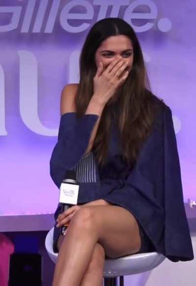 Deepika Padukone's sexy thighs from 2 of her interviews. Sexy cross legs displayed.