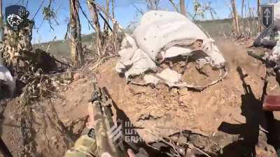 A GoPro view from Diana, a servicemember with Ukraine's 3rd Assault, during a combat clash with russians